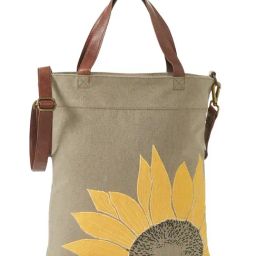 Mona B Brown Floral Large Tote Bag-image-34
