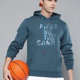 ALCIS Blue Regular Fit Printed Hooded Sweatshirt-picture-39