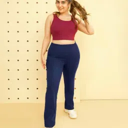 BlissClub Navy On-The-Go Straight Pants-image-19