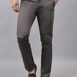 AAAI Enterprises Men Relaxed Straight Leg Slim Fit High-Rise Chinos Trousers-image-43