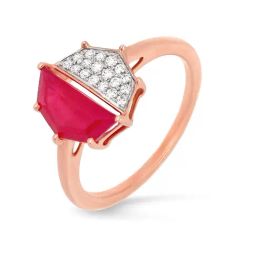 Malabar Gold and Diamonds 18k Rose Gold Diamond Cocktail Ring for Women-picture-4