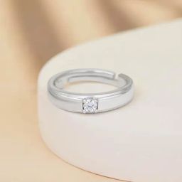 Ornate Jewels 925 Silver 0.2 Carat AD Solitaire Adjustable Ring for Women & Girls-image-59