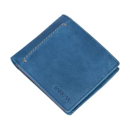 SASSORA Izan Navy & Tan Small Leather Bi-Fold Wallet for Men image 4