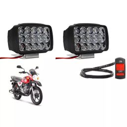 Cartronics 15  LED Fog Light With On/Off Switch  for Bajaj Boxer BM150 (Set of 2 Pcs)-40