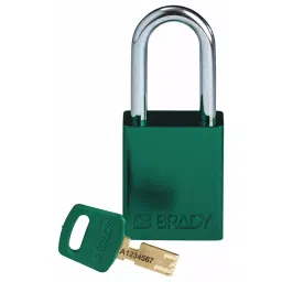 BRADY Lockout Padlock Keyed Different Aluminum Std Body Size Steel Std Green, 55JY16 (Set of 1)-picture-11