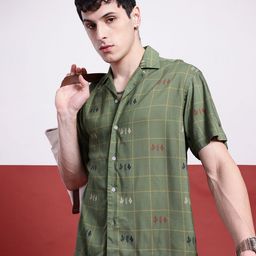 Kook N Keech Indie Printed & Checked Shirt-image-47