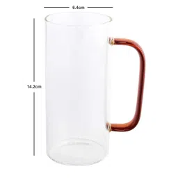 Goodhomes Transparent Glass Coffee Mugs (380 ml) - Set of 2 image 4