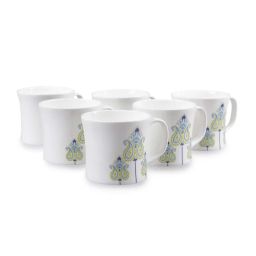 Clay Craft Multicolor Fine Ceramic Coffee & Tea Mugs (140 ml) - Set of 6 image 4