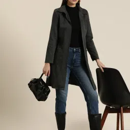 Qurvii Charcoal Fleece Coat image 4