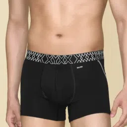 XYXX Black Night Cotton Regular Fit Printed Trunks-image-94