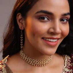 Panash Gold Plated Pearls Beaded Jewellery Set-19