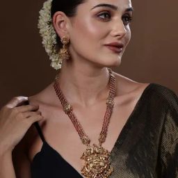 Panash Gold Plated Cubic Zirconia Studded Jewellery Set-16