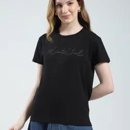 Monte Carlo Brand Logo Embroidered T-shirt-image-53