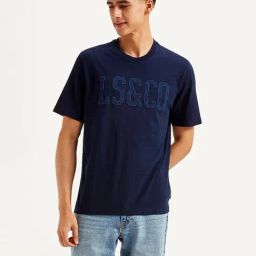 Levi's Navy Blue Cotton Regular Fit Logo Printed T-Shirt-picture-28