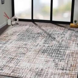 Obsessions Beige & Charcoal Abstract Carpet - Large-2