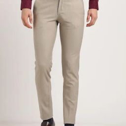 Turtle Dark Beige Ultra Slim Fit Trousers-image-21