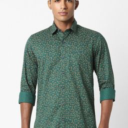 Peter England Casuals Men Slim Fit Spread Collar Floral Printed Cotton Casual Shirt-picture-10