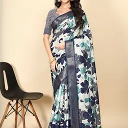 J 6 DESIGNER Floral Silk Cotton Saree-picture-38