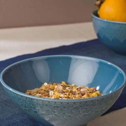 Fabindia Home Roma Blue Ceramic Small Serving Bowl (600ml)-30