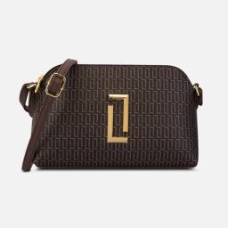 LAVIE LUXE Mono Hemi25 Brown Logo Small Leather Cross Body Bag-image-83