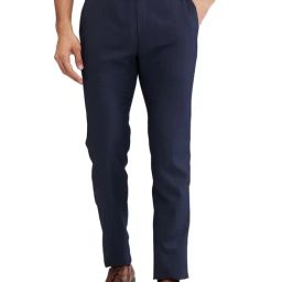 Raymond Blue Slim Fit Self Pattern Trousers-image-21