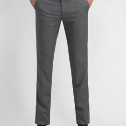 Arrow Grey Slim Fit Self Pattern Trousers-picture-16