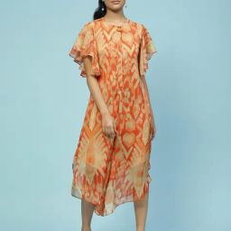 aarke Ritu Kumar Orange Printed Jumpsuit-image-27