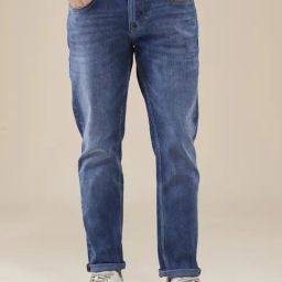 Being Human Blue Blended Regular Fit Solid Jeans-picture-18