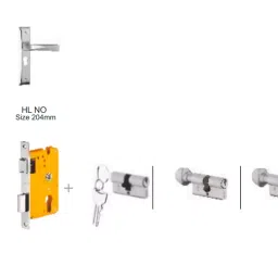 Dorset HL Series -Noha HL NO 203 mm(8 Inch) SC Finish Combo Lock Sets With Mortise Lever Lock (KY)-image-50