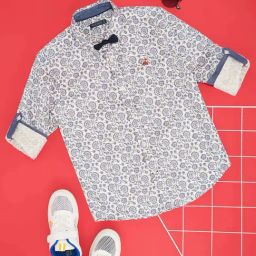 Pantaloons Baby Kids Blue Indigo Cotton Printed Full Sleeves Shirt-image-78