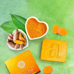 Ashtapathy Set Of 3 Turmeric Soap With Virgin Coconut Oil For Nourishment - 125 g Each-4