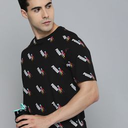 Puma LOVE WINS Brand Logo Printed Pure Cotton T-shirt-image-3