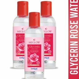 MEGLOW Set of 3 Glycerin with Rose Water For Nourished Glowing Skin - 100ml Each-25