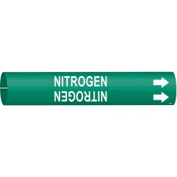 BRADY Pipe Marker Nitrogen Green & White for 1-1/2 to 2-3/8 inch Outer Diameter Pipe, 5GXT5-image-58