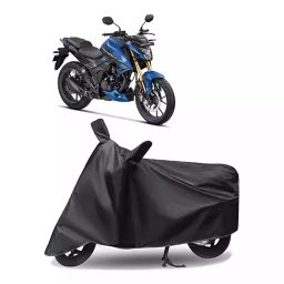 Auto Pearl Polyester Two Wheeler Cover for Honda Hornet 2.0 (Grey)-image-44