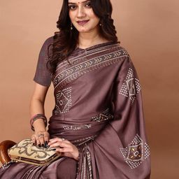 KALINI Bandhani Poly Crepe Bandhani Saree-image-69
