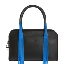Tohl Rp1 Tamara Black & Blue Fringed Leather Handbag-picture-38