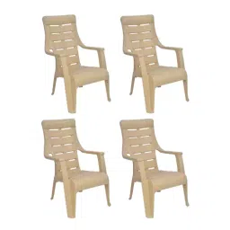 Nilkamal Biscuit Sunday Plastic Chair With Arm (Set of 4 Pcs)-image-82