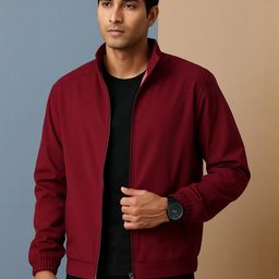 VOXATI Mock Collar Bomber Jacket-image-25