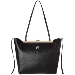 Gio Collection Black Solid Tote Handbag-image-111