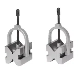 Crystal 25.4 mm (1 Inch) Hardened and Ground V Block With Clamp Set of 2 Pcs 1714P-2