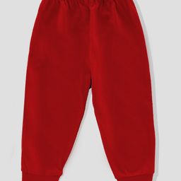 KAVEE 100% Cotton Biowashed Full Length Lounge Pant Solid Print - Red-image-45