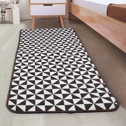 Saral Home Cotton Multi Purpose Jacquard Bedside Runner - Grey White-image-69
