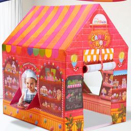 Intelliskills 2-in-1 Bakery & Candy House Themed Foldable Hut Size Tent House for Kids | Indoor & Outdoor Play | Printed Portable Playhouse for Boys & Girls | Play Tent for Kids | Ideal for Gifting | Lightweight | Multicoloured | BIS Approved-13