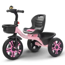 Baybee TRIXG Baby Tricycle for Kids, Smart Plug & Play Kids Cycle with Eva Wheels, Bell, Storage Baskets & High Backrest Baby Cycle for Kids(Pink)-picture-29