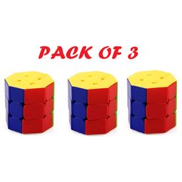 NEGOCIO High Speed 3x3 Cube Barrel Cube Spinner Style Childs Educational And Mental Development Game Toy- PACK OF 3 - COLRO MAY VARY-10