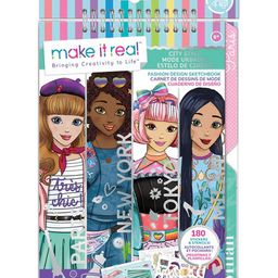 Make It Real City Style Fashion Design Sketchbook Colouring Activity Kit - Multicolour-20