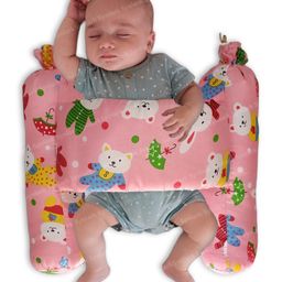 Synlark Unisex Infant Toddler Baby Anti Rolling Bolster Pillow, Baby Sleep Positioner Pillow - Pink-16