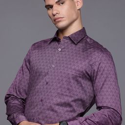 Louis Philippe Pure Cotton Ethnic Motifs Printed Classic Fit Formal Shirt-picture-34