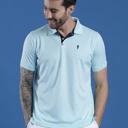 EPPE Men Dry Fit Solid Polo Collar Slim Fit T-shirt-image-39